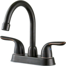 VCCUCINE Antique 2 Handle Oil Rubbed Bronze Bathroom Faucet, 4 Inch Centerset