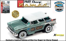 Exclusive LT ED Auto World Slot Car Depot 1957 Chevy Nomad "Mr. Chevy" CP8043