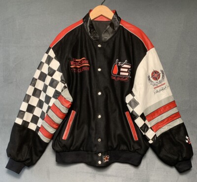 Dale Earnhardt NASCAR 7th Champion Leather Reversible Jacket JH Design  Men’s XL