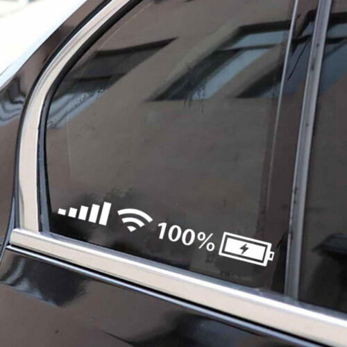 1pc White Wifi Battery Level Mark Car Windshield Body Sticker Reflective Decal - Picture 10 of 12