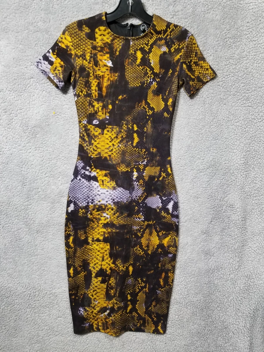 burgundy zara leather dress Alexander McQueen Knit Jacquard Short Sleeve Bodycon Dress main image 1