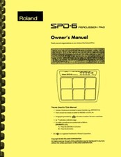 Roland SPD-6 Percussion Pad OWNER'S MANUAL