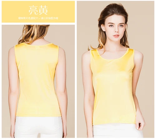 Women Mulberry Silk Camisole Sleeveless Shirt Scoop Neck Knit Silk Tank Top - Picture 7 of 64