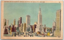 Midtown Skyline Showing Chrysler Building and Radio City, New York City, NY