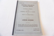1975 London Western Region Railway Working Timetable Sectional Appendix 