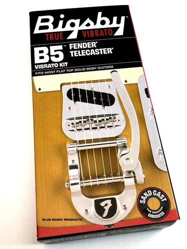 Bigsby F Logo B5 Fender Telecaster Tele Guitar Vibrato Tailpiece Kit w/ Bridge 