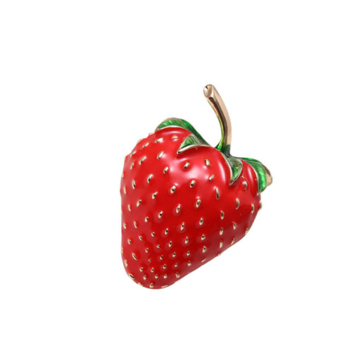  1 pièce broche fraise décorative corsage robe épingle poitrine écharpe boucle vêtements - Photo 1 sur 12