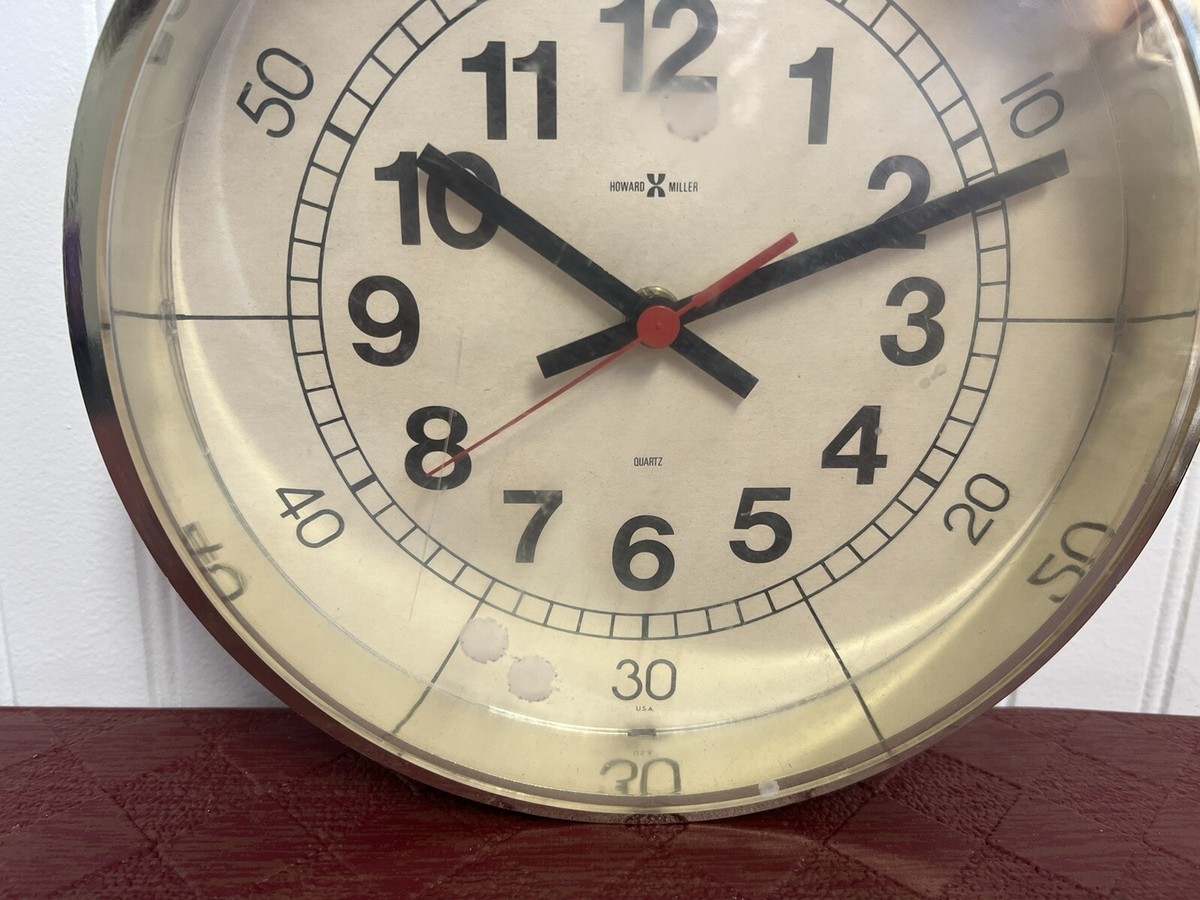 RARE Vintage 1980's Howard Miller Clock Model No 622-547 Quartz