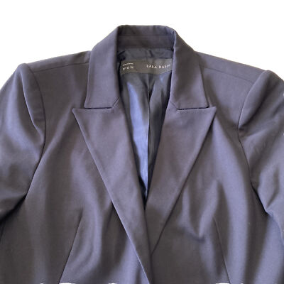 NWT Zara Basic Navy Blue Classic Blazer Women's Size XL
