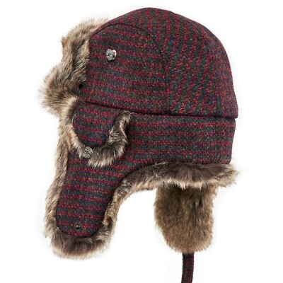 おはぎ　Harris tweed FW25 DELIVERY 2 Main Line Drivers Hat Brown / Charcoal ¥13800