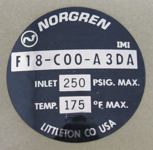 NEW NORGREN F18-C00-A3DA FILTER F18C00A3DA - Picture 3 of 3