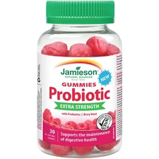 Jamieson Extra Strength Probiotic Gummies with Prebiotics Digestive 30 pc NEW