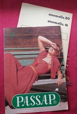 Passap/pfaff Model Booklet Number 33 For Duomatic 80 And Duomatic S