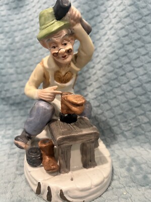 Vintage Cobbler Shoe Maker Figurine, Treasure Masters, Pre-owned