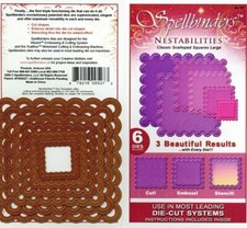 Spellbinders S4-127 Nestabilities Classic Scalloped Squares Dies Cut Emboss