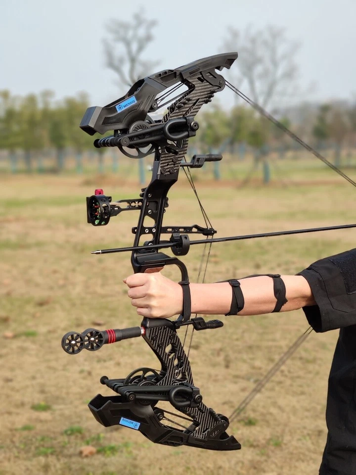 Compound Bow Set Steel Ball Arrows Hunting 21.5lbs-60lbs Dual-use Archery Target - Image 3 of 4