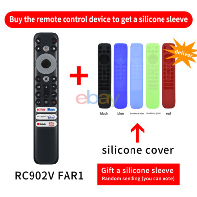 New Original RC902V FAR1 For TCL Voice TV Remote Control X925 75X925 With Cover