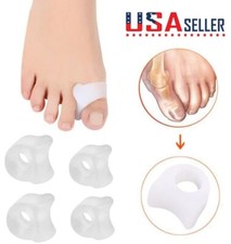 2/4pcs Silicone Gel Bunion Toe Corrector Orthotics Straightener Separator Pain
