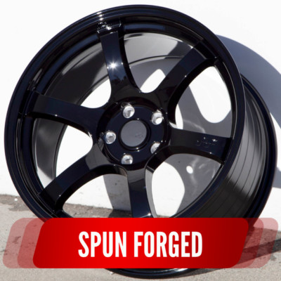 CIRCUIT CSF1 19x9.5 5x114.3 +28 GLOSS BLACK SPUN FORGED WHEELS (SET OF 4)