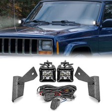 For Jeep Cherokee Xj 1984-2001 3 40w Ditch Light Kit W Mount Bracket Wiring For Jeep Cherokee Xj 1984-2001 3 40w Ditch Light Kit W Mount Bracket Wiring