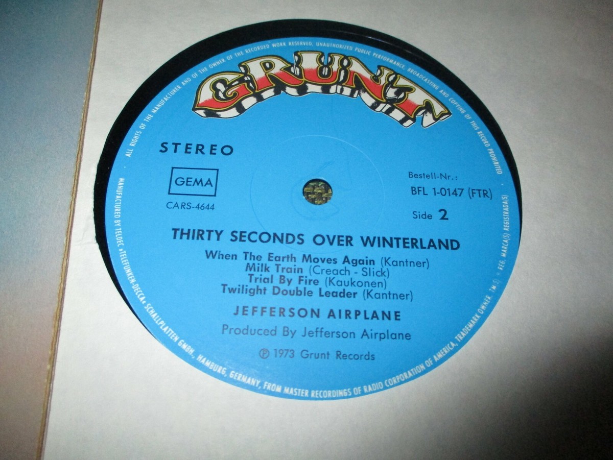 1973 JEFFERSON AIRPLANE Thirty Seconds Over Winterland German LP