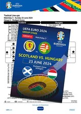 SCOTLAND v HUNGARY 23 June 2024 EURO FAN (blue cover) 12pages + OFFICIAL LINESUP