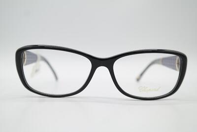 Vintage Chopard VCH 119 Schwarz Gold Blau Oval Brille Brillengestell NOS
