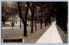 Litchfield Minnesota MN Central Park Real Photo Postcard RPPC 1912