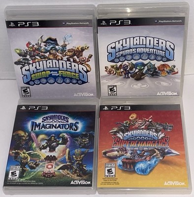 Skylanders PS3 4 Game Set Lot Imaginators Superchargers Swap Force Spyros Advent