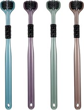4 Pcs 3 Sided Toothbrush, Toothbrush with Soft Bristles  360  Cleaning 