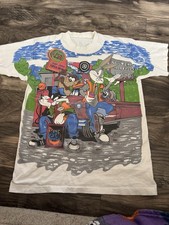 VINTAGE 1994 Looney Tunes Bugs Bunny Taz Sylvester ACME Mechanics T-Shirt SZ M/L