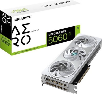Gigabyte GeForce RTX 5060 Ti AERO OC 16G Graphics Card - 16GB GDDR7, PCIE-5.0