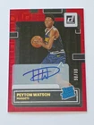 Peyton Watson 2022-23 Donruss Rated Rookie /99 Red Choice Auto Card #230