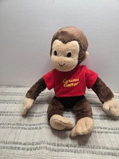 Gund 2001 12" Curious George plush toy w/ Red Shirt Ape Stuffed Animal