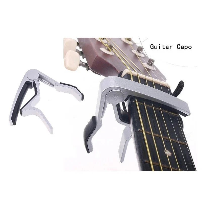 SILVER Aluminium Guitar Capo Quick Change for Acoustic, Classic, Electric tuner - Image 2 of 4