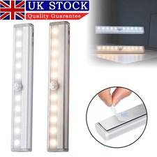 Strip Light 10LED PIR Motion Sensor Wireless Battery Powered Cabinet Closet Lamp