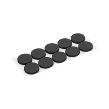 25Pcs 11/16" (18mmx2mm) Round Rubber Solid Discs Washers Self Adhesive Black