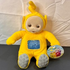 Eden 8 inch Teletubbies Laa-Laa Plush Kids Yellow New Blue Glitter Tummy 1998