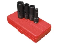 Sunex 2724 1/2" Dr. 4 Pc. SAE & Metric Deep Thin Wall Flip Socket Set
