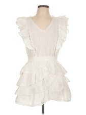 LoveShackFancy Women White Cocktail Dress L
