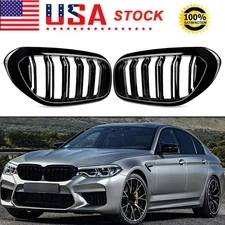 Gloss Black Front Kidney Grille For BMW 5-Series M5 G30 G31 540i M550i 2017-2019