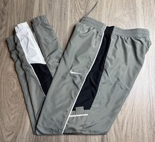 Vintage Nike Track Pants Lined Windbreaker Youth Large Gray Ankle Zip