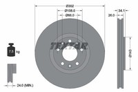 2X Textar Bremsscheibe 92268103 FüR Peugeot