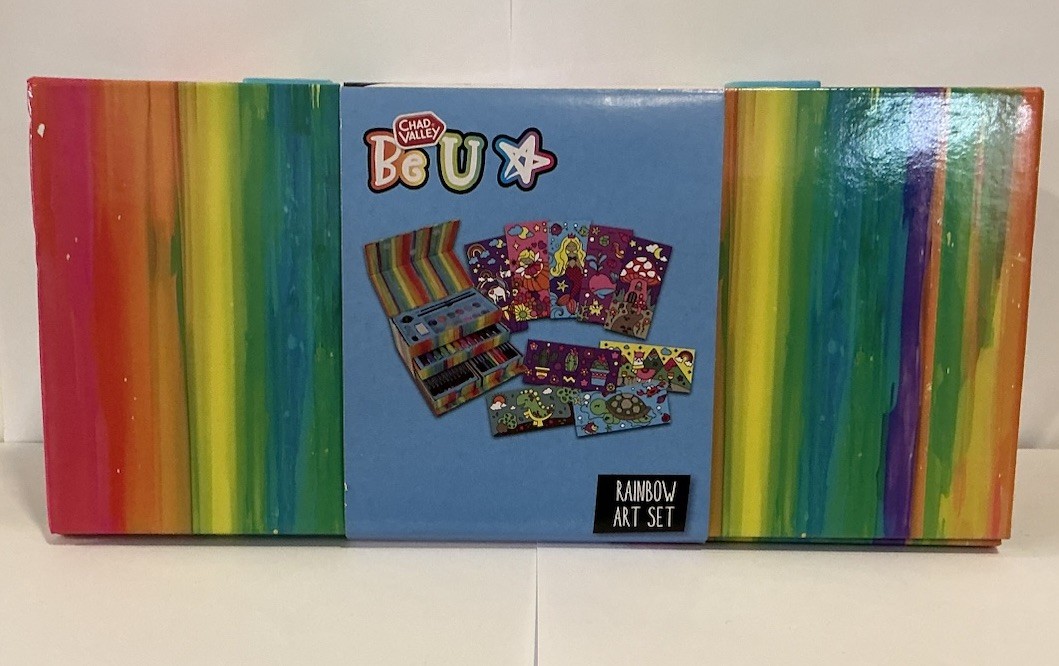 Chad Valley Be U Boxed Rainbow Art Set Kids Creativity Drawing Painting New