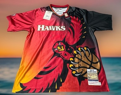 MITCHELL & NESS AUTHENTIC ATLANTA HAWKS 2XL WARMUP SHOOTING SHIRT $200 RETAIL