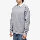 A.P.C. Men's x JW Anderson Rene Embroidered Logo Crew Sweat in Heathered XS