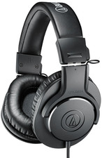 Audio-Technica ATH-M20x Wired Studio Monitor Headphones Closed-Back Black 40mm