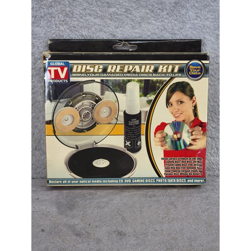 Global TV Products Disc Repair Kit for CD DVD Gaming Discs TS-00123 Hand Powered