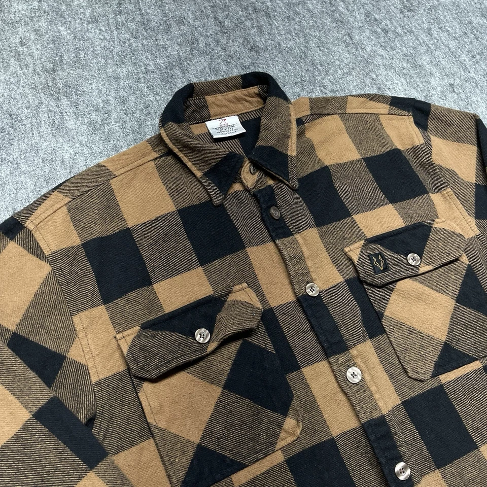 Camisa masculina de flanela Rothco xadrez búfalo manga longa botão para cima peso pesado grande - Imagem 4 de 4