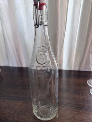 Vintage Geyer Freres Munster France Embossed Swing Top Glass Bottle 1895